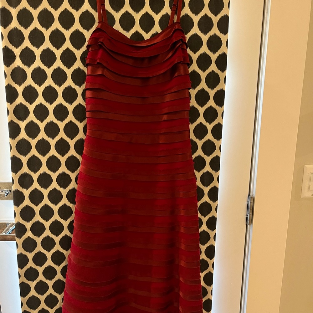 Ruby red BCBG midi dress